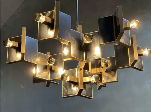 21 light chandalier Gaetano Sciolari 1970 