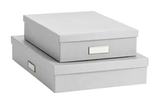 file boxes white  