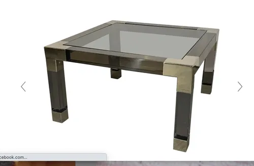 Smoked Lucite and Chrome Coffee Table by Jonathan Adler