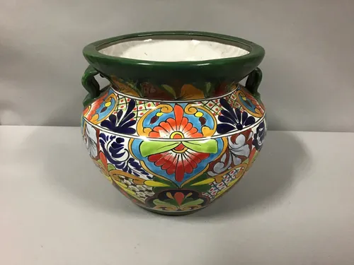 colorful mexican planter 14 x12