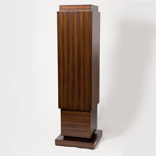 skyscraper pedestal stand zebra wood 