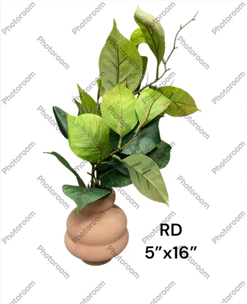 fake plant 5x16 terracotta vase