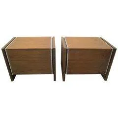 bedside or side table mid century rosewood by glenn 2 tone 
