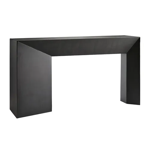 Arteriors Mckinley console a symmetrical  16.5d x62wx 34.5h black metal console