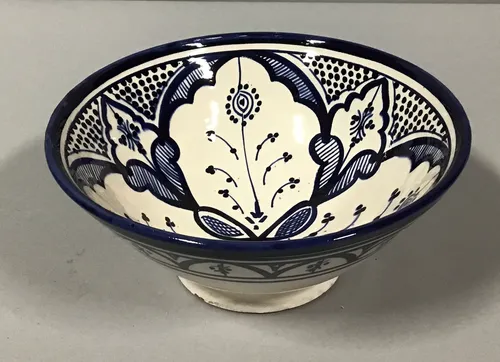 morrocan bowl blue and white