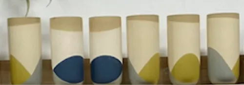 color block table vases 