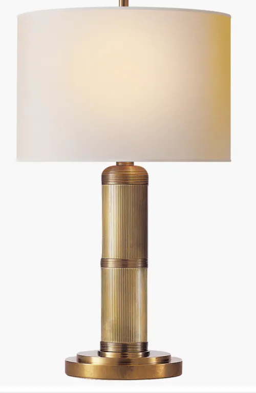 long acre table lamp brass 