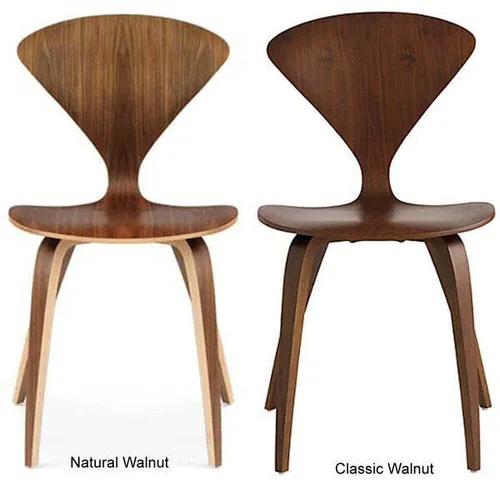 cherner chairs dark wood plycraft
