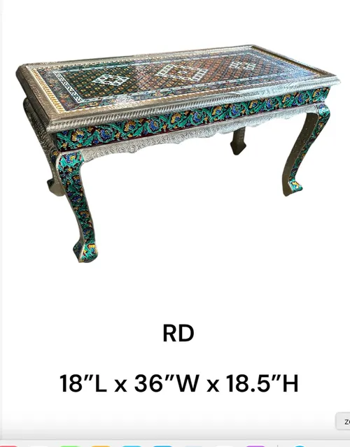 menakari indian coffee table woodcpainted design