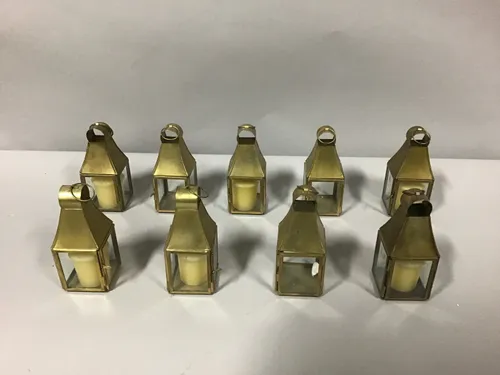 small brass table candle lanterns 