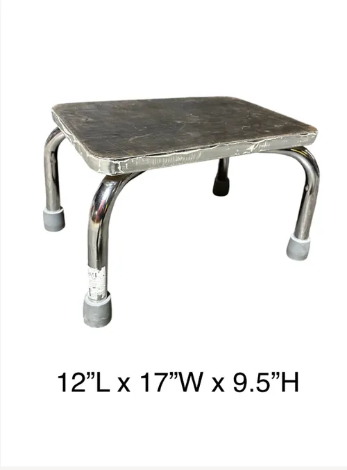 step stool metal vintage medical 12 x17 x9.5