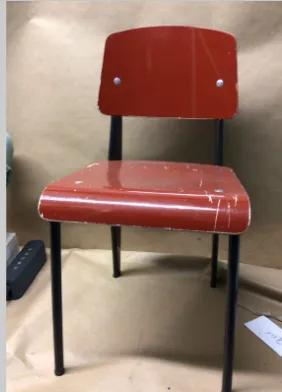 jean prouve standard reddish wood chairs black metal legs vitra 