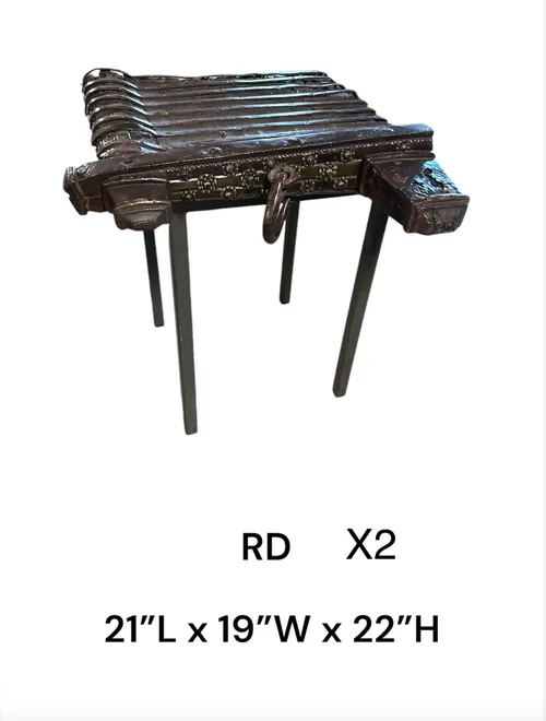 indian door side table metal legs 