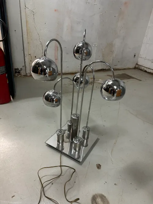 chrome 5 globe lamp 