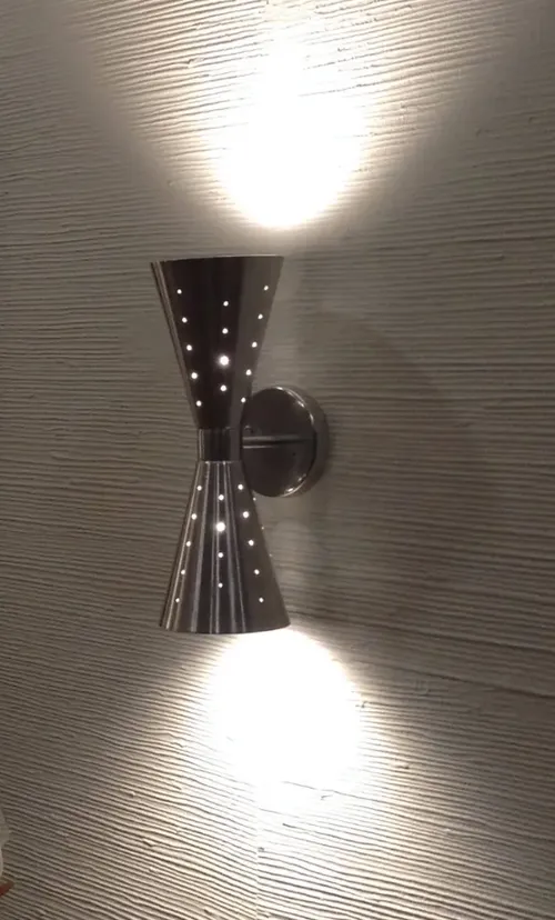 atomic style mid cen modern sconce aluminum