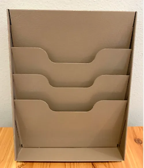 Vintage BUDDY PRODUCTS 3 Section Industrial Metal Wall File Organizer Office