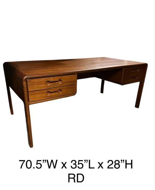 danish teak desk 71 x35x28h