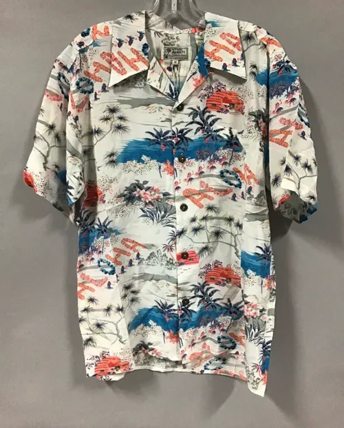 Hawaiian shirt aloha white background 