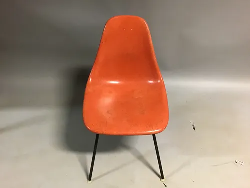 vintage fiberglass dining chair Eames herman miller 