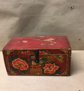 decorative box red flowers 