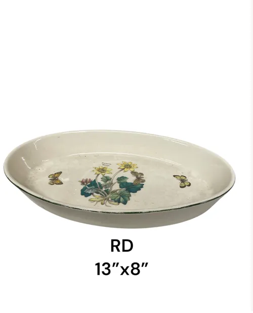 serving dish oval with flower ficara verna butterflies villeroy and boch caserole