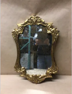 small gold mirror regency 16 x24
