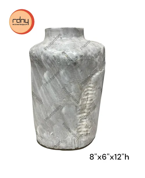 white hand made vase small 