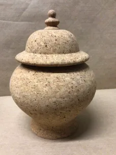 cork vase ginger jar with lid 