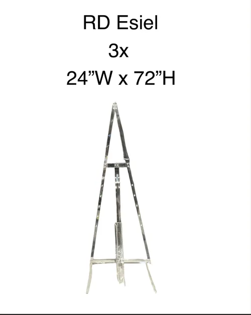 silver adjustal metal easel x3 