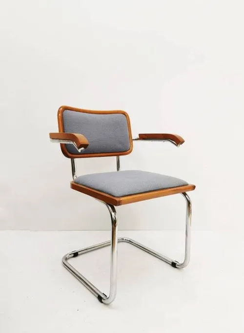 marcel breuer chair wood chrome vintage with arms