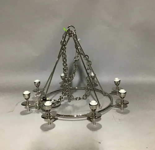 8 light chrome pendant /chandalier 