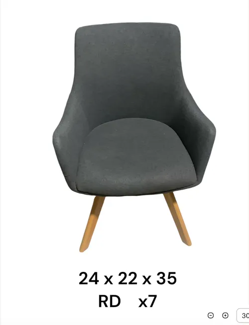 swivel dining chair greywool wood legs