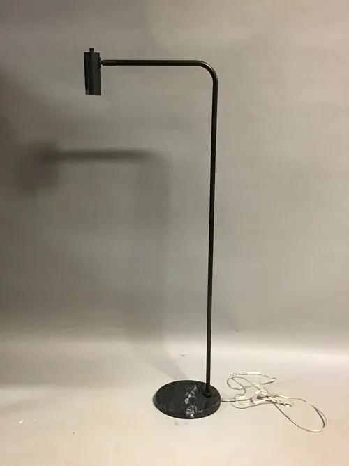 standing lamp black bent cylinder head 