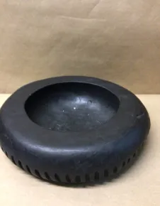 black wood bowl center piece 