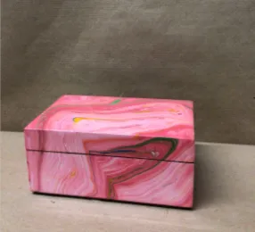 pink marbleized box