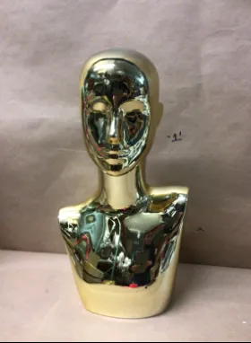gold wig head display 