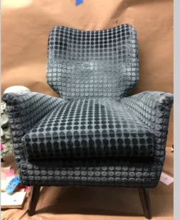 blue cut velvet chairs lounge 