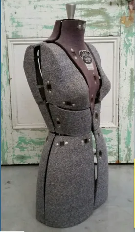 Vintage sally stitch push button adjustable dress form 