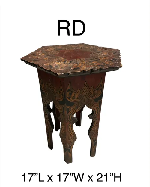 antique mahogany occational table plant stand 6 legs  