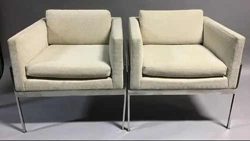 club chairs pair vintage 