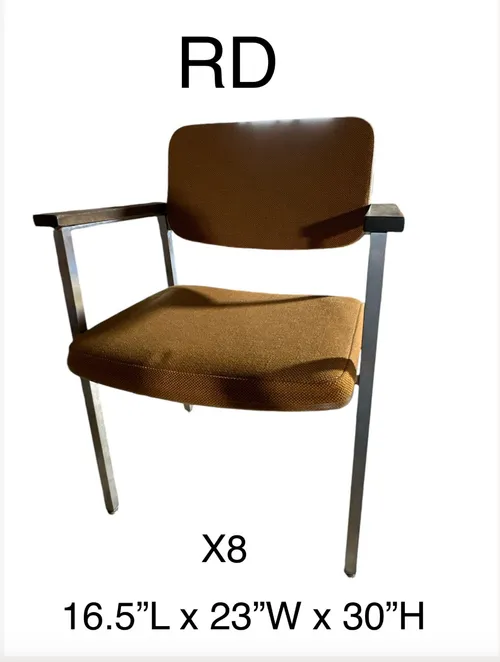 chrome office side chairs orange fabricGijs van der Sluis Dutch Design Chrome and  Fabric Side Chair. The Netherlands, 1960s. 