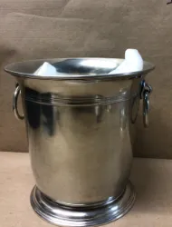 wine bucket silver with side rings 