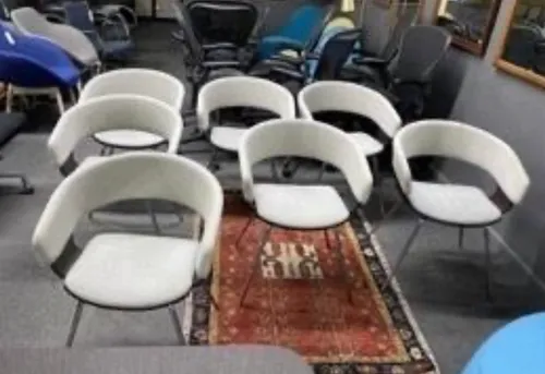 allermuir light grey with metal legs office chairs 