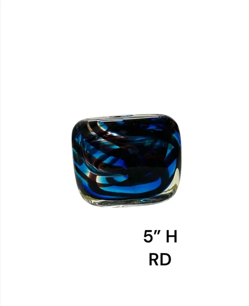 blue glass paperweight 5