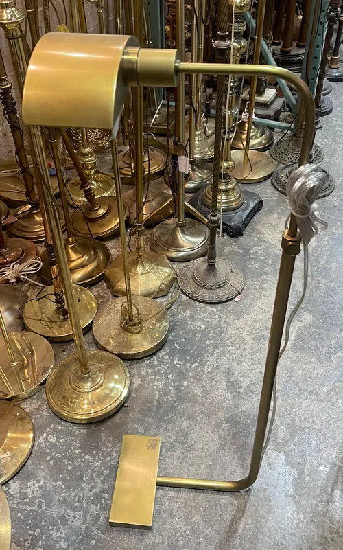 brass standing lamp