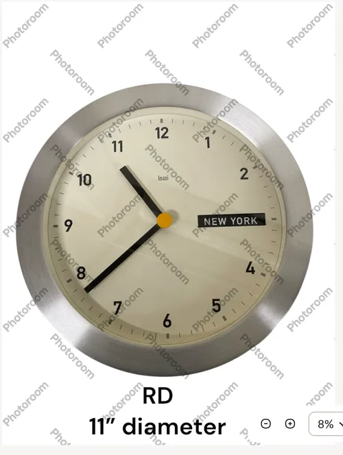 wall clock silver rim 11