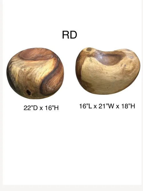 teak root ball  stump stool seat  /side table 