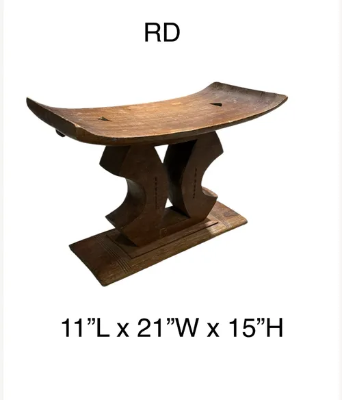 ashanti stool african hand carved wood 