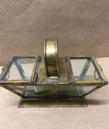 brass and glass decorative object 
