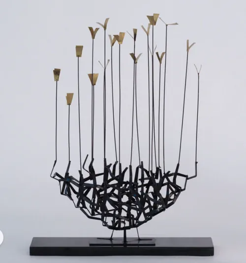 studio A flock sculpture  17.4 x 24h